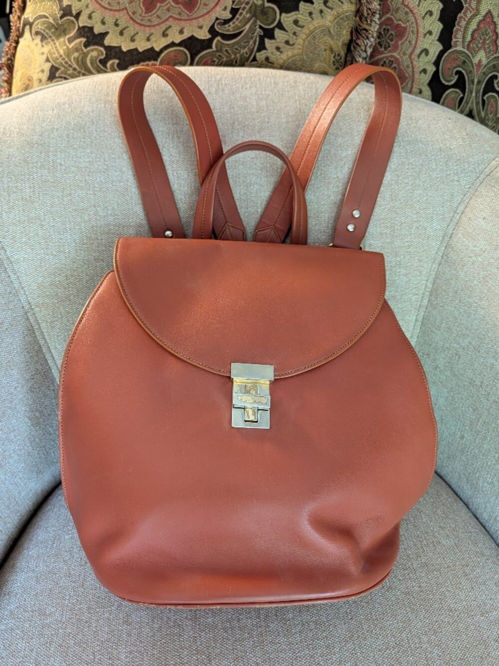 Neely & Chloe Brown Leather Backpack — $180
